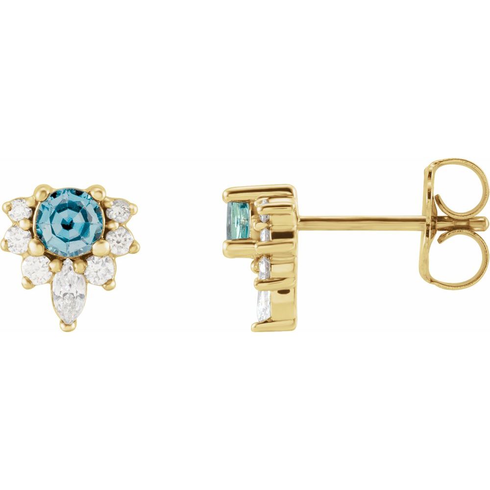 Delphine Gemstone & Diamond Earrings
