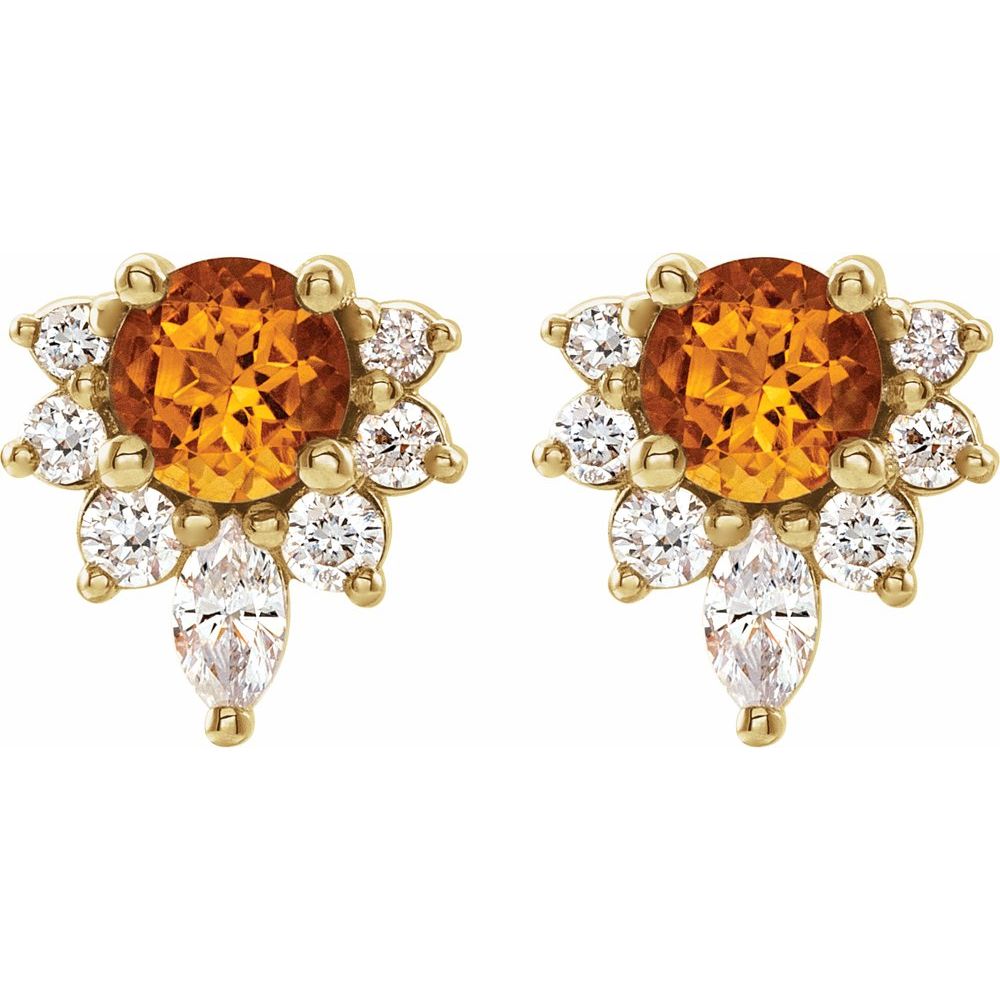 Delphine Gemstone & Diamond Earrings