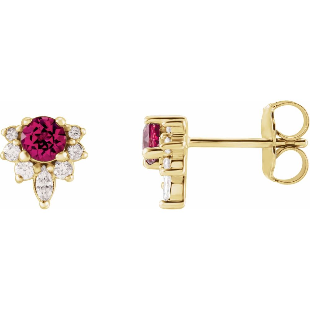 Delphine Gemstone & Diamond Earrings