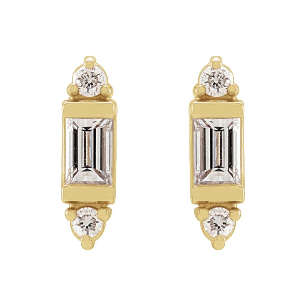 Marcelle Diamond Bar Studs