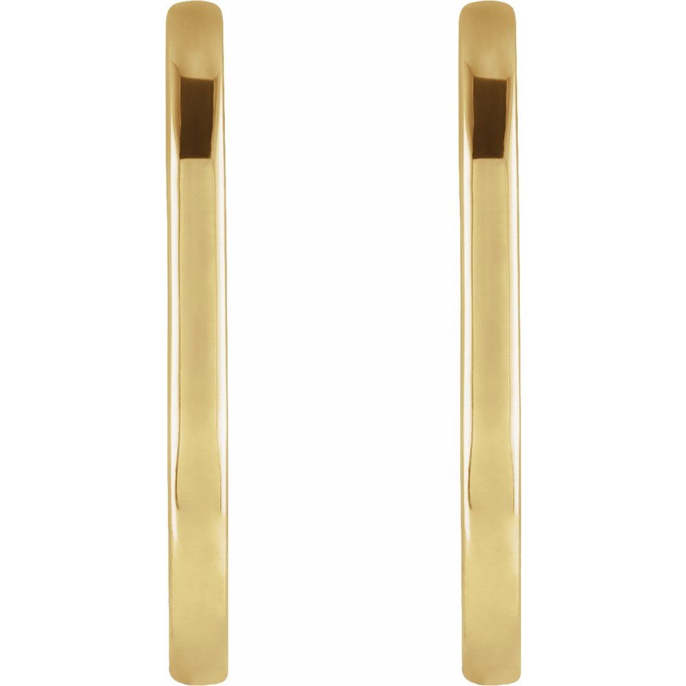 Elongated Oval Hoop Earrings