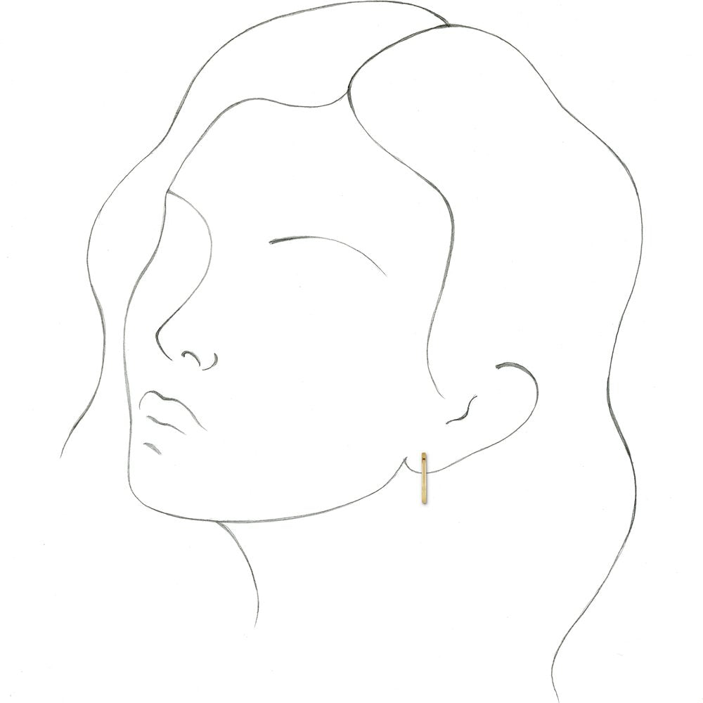 Elongated Oval Hoop Earrings