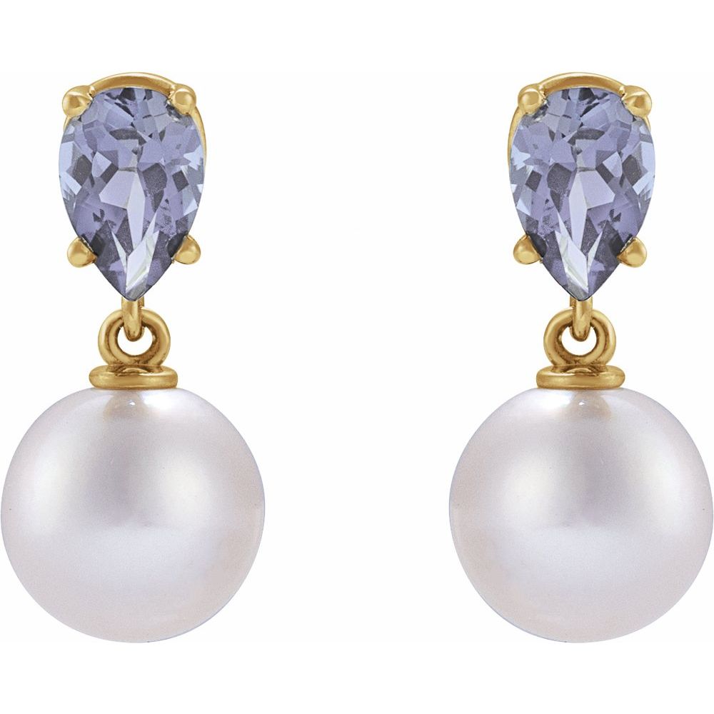 Nadine Pearl & Gemstone Earrings