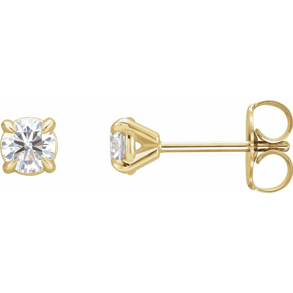 14K Yellow Natural Diamond Cocktail-Style Earrings