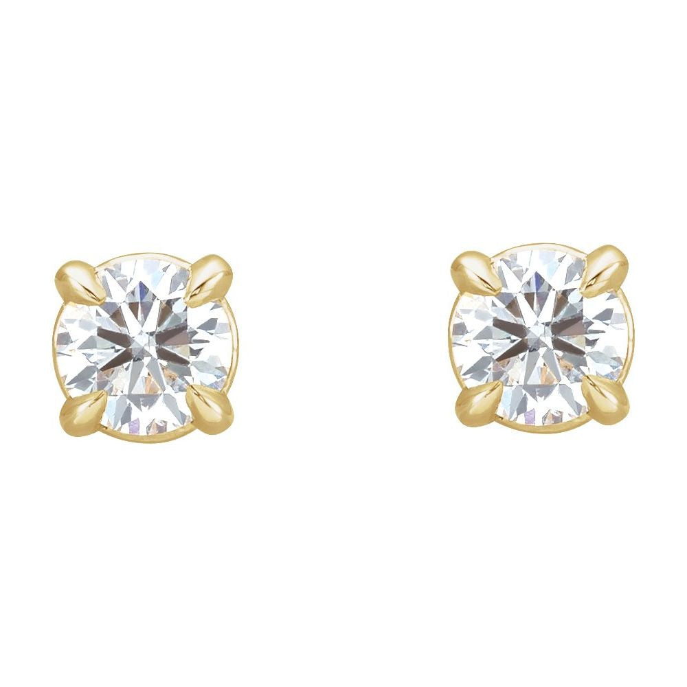 14K Yellow Natural Diamond Cocktail-Style Earrings