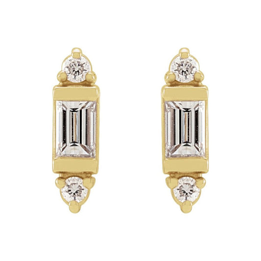 Marcelle Diamond Bar Studs