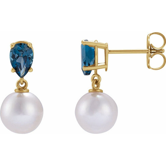 Nadine Pearl & Gemstone Earrings