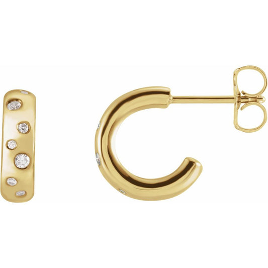 Chloe Diamond Huggie Earrings